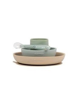 Vajilla silicona Nattou mint