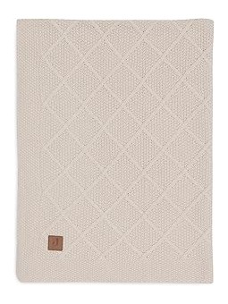 Manta de punto color crudo