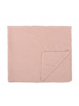 Manta tricot Rosa